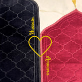 Black & Maroon Dome Couple Janamaz with Heart